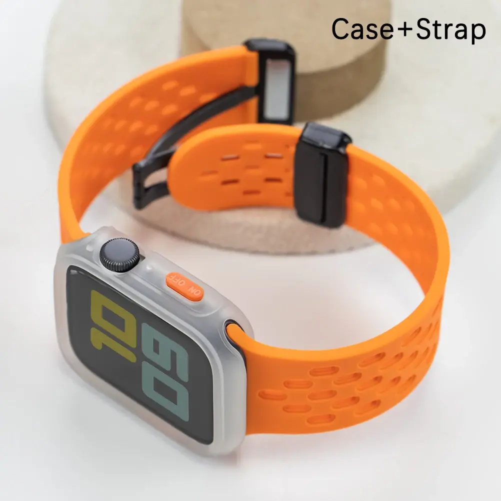 Case+Strap for Apple Watch Band Ultra 2 49mm 42mm 44mm 40mm Silicone Bracelet TPU Case Iwatch Series 9 8 7 6 SE 5 4 45mm 41mm
