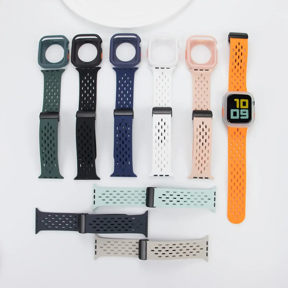 Case+Strap for Apple Watch Band Ultra 2 49mm 42mm 44mm 40mm Silicone Bracelet TPU Case Iwatch Series 9 8 7 6 SE 5 4 45mm 41mm