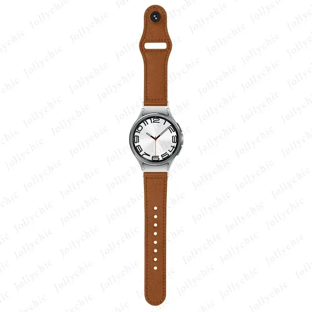Leather Band for Samsung Galaxy Watch 4 6 Classic 43 47mm 6 40  44mm Quick Fit Wrist Bracelet Strap Galaxy 5 Pro 45mm Watch Band