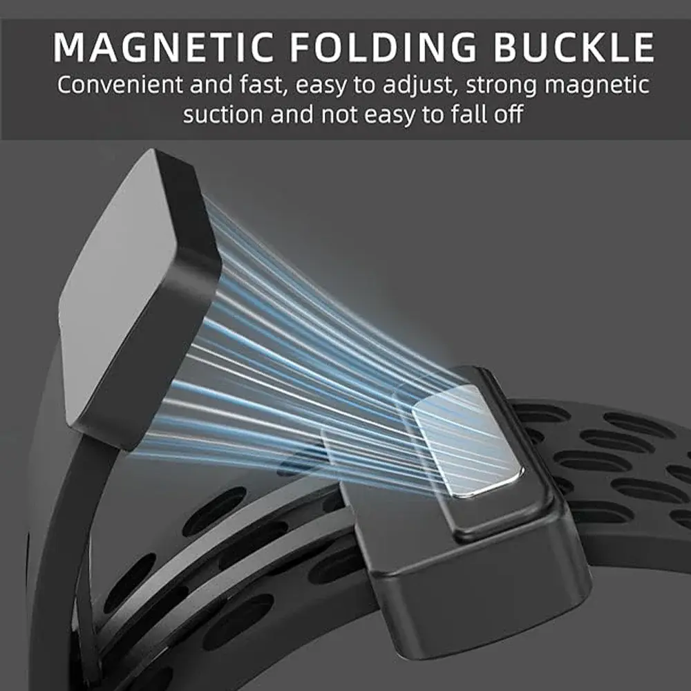 Silicone Strap for Redmi watch 5 4 Magnetic Buckle Sports Band for Mi band  9 pro 8 pro Correa Breathable Bracelet Accessories