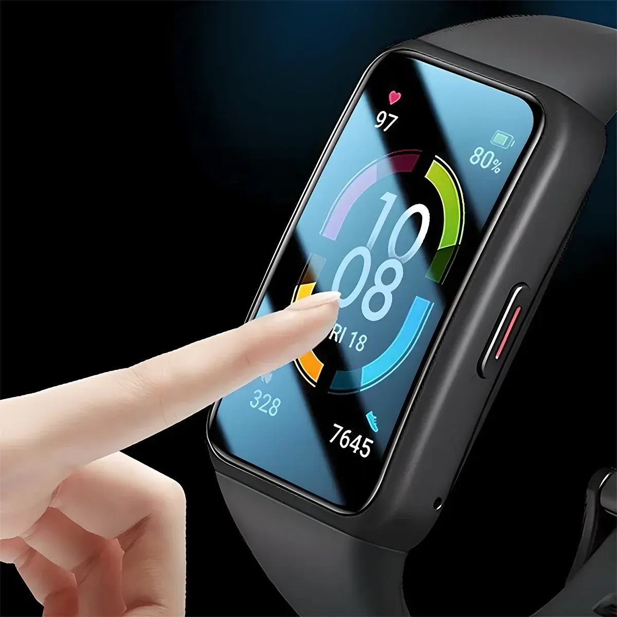 9D Curved Tempered Glass For Huawei Band 8 7 6 Pro Full Screen Protector for honor band 6 Smartwatch Protective Film (Not Glass)