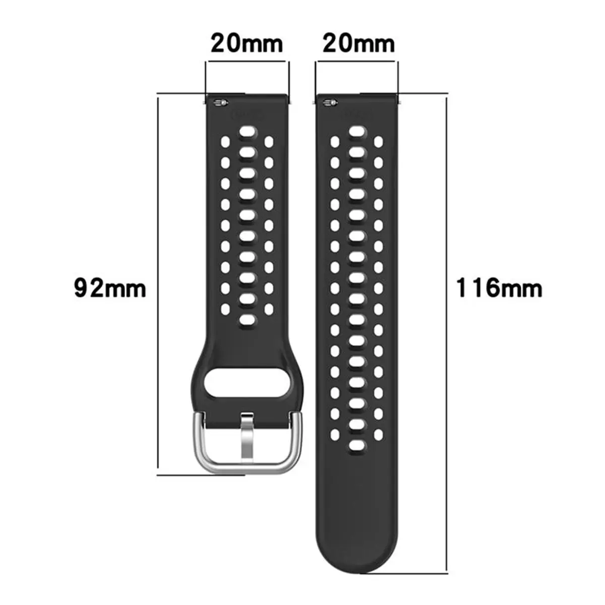 Bracelet for Amazfit Active 2 BIP3/3 Pro GTS2/2e/2 Mini/3/4 GTR Mini 20mm Sport Breathable Watch Strap for Amazfit Active 20mm