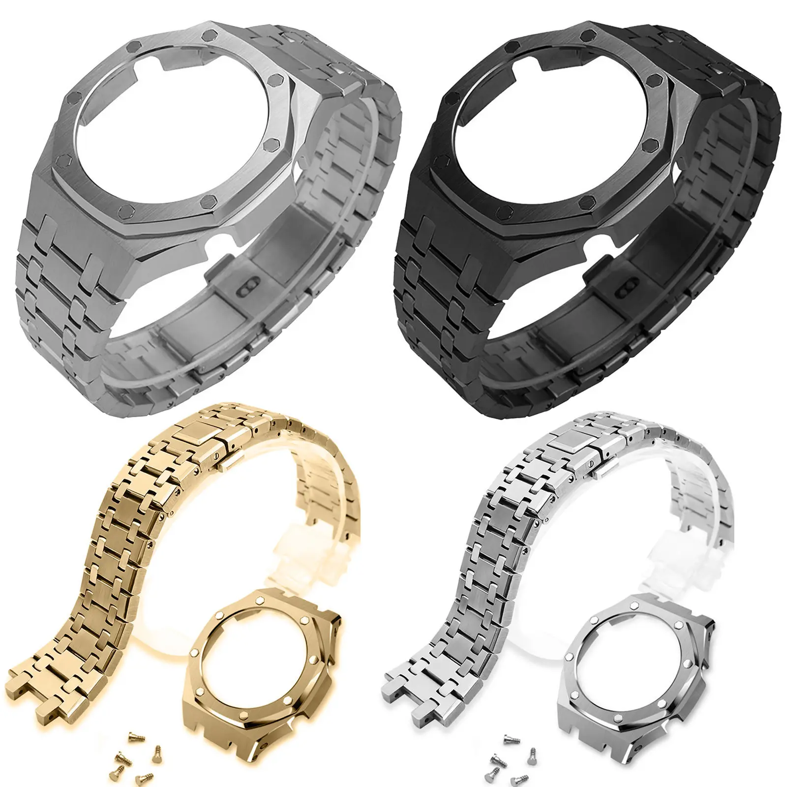 Gen4 Modification Watchband For Casioak GA2100 Watch Case Strap Kit 4rd Generation Steel strip Fashion Watch Case Metal Bezel