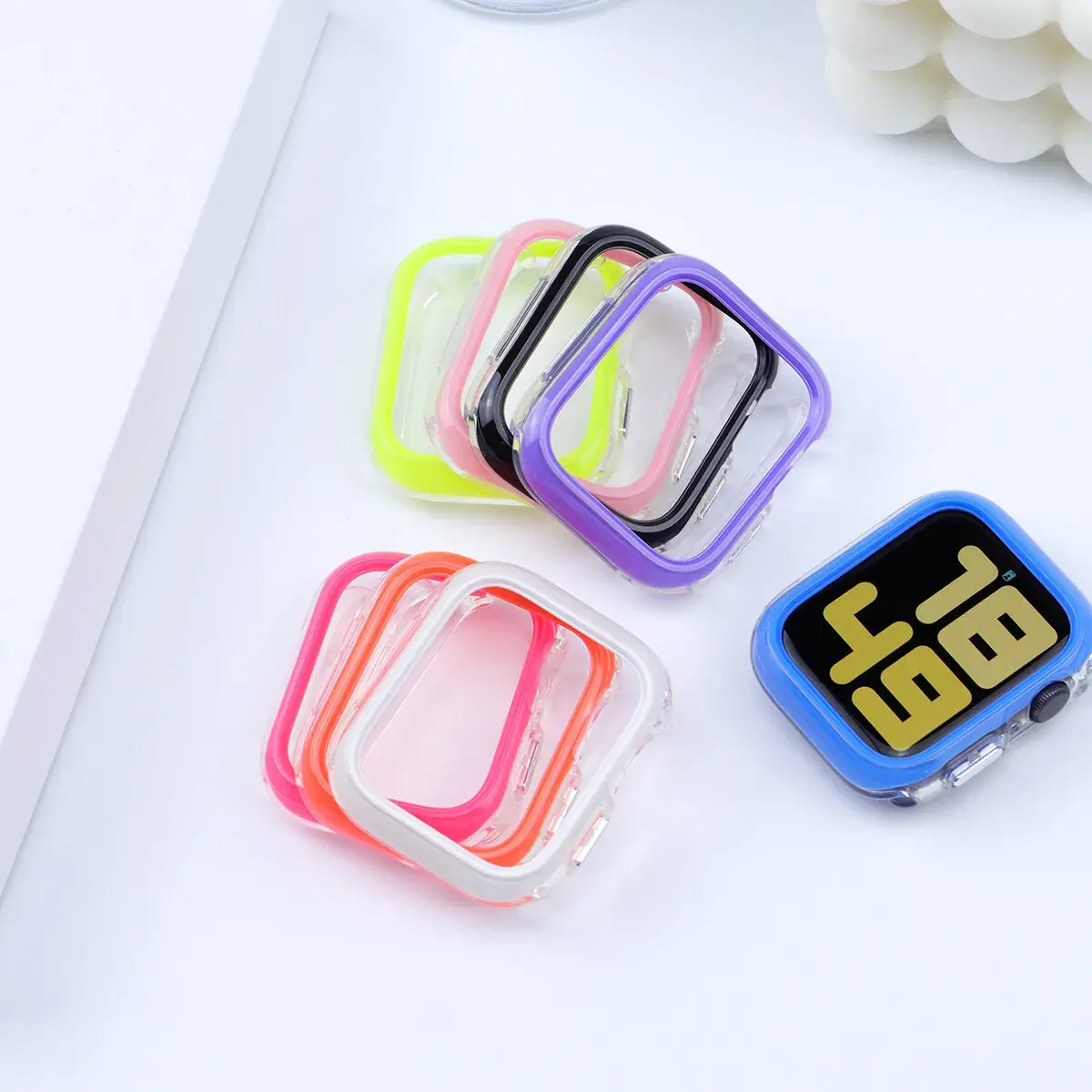 TPU Case for Apple Watch Ultra 2 49mm 44mm 45mm 41mm cover Bumper Protective Clear Shell for Iwatch Series 9 8 7 6 5 Accessories