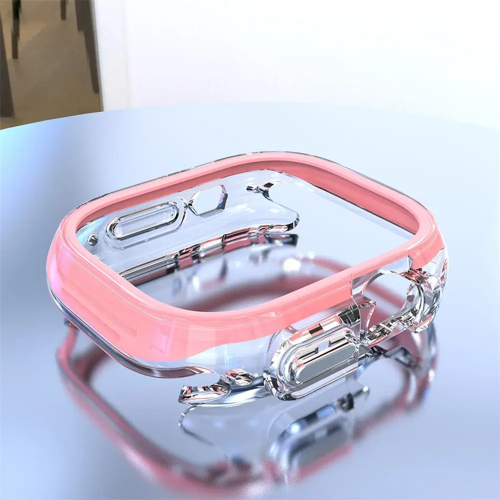 TPU Case for Apple Watch Ultra 2 49mm 44mm 45mm 41mm cover Bumper Protective Clear Shell for Iwatch Series 9 8 7 6 5 Accessories