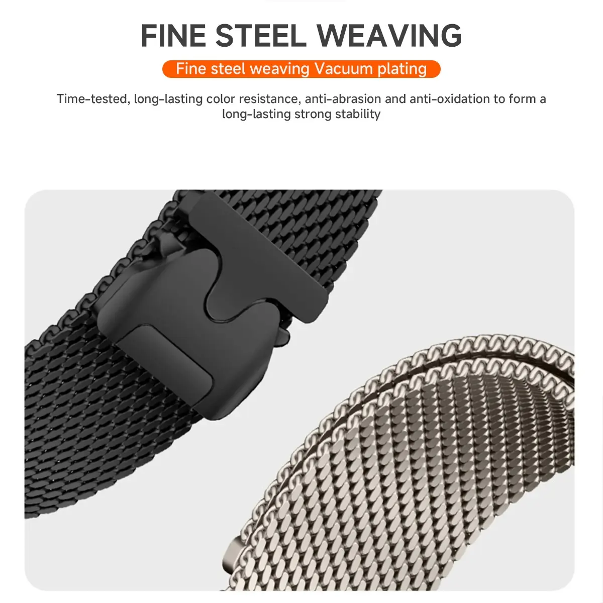 No Gaps Stainless Steel Strap for Samsung Galaxy 7 6 5 4 40 44mm Milanese Bracelet Magnetic Strap for Galaxy Watch 6/4Classic 5