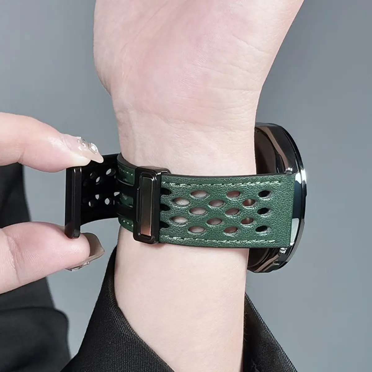 Magnetic Buckle Leather Strap For Amazfit T-REX 3 2 Sports Bracelet Watchband For Huami Amazfit Watch T-REX/Pro Wrist Band