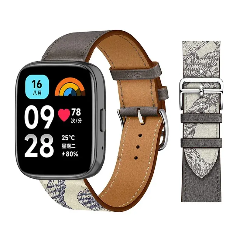 22mm Leather Loop Strap for Redmi Watch 5 Lite Band for Mi RedMi Watch 5 Active Wristband Replacement Bracelet Correa Accessorie
