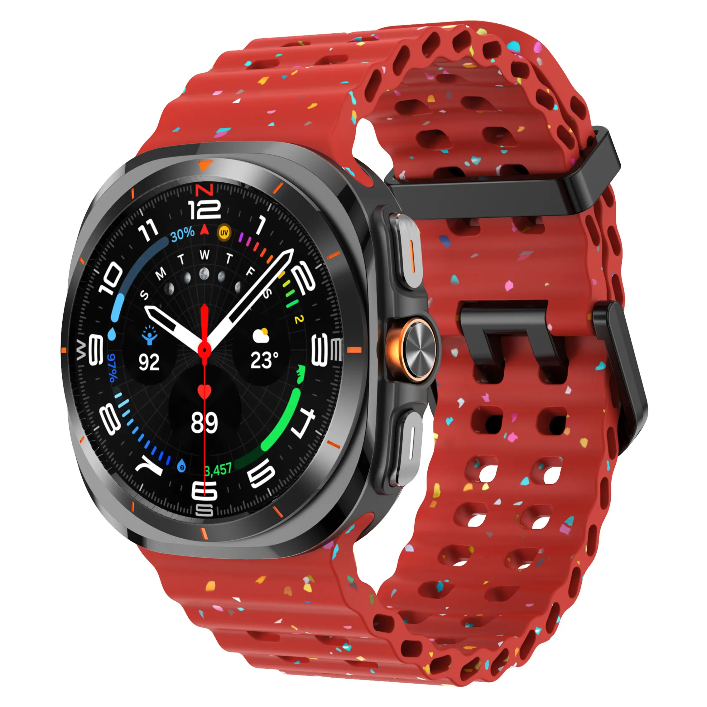 Marine Band For Samsung Galaxy Watch Ultra 47mm Sports Silicone Strap Bracelet For Galaxy Watch 7 Ultra Watchband Accessories