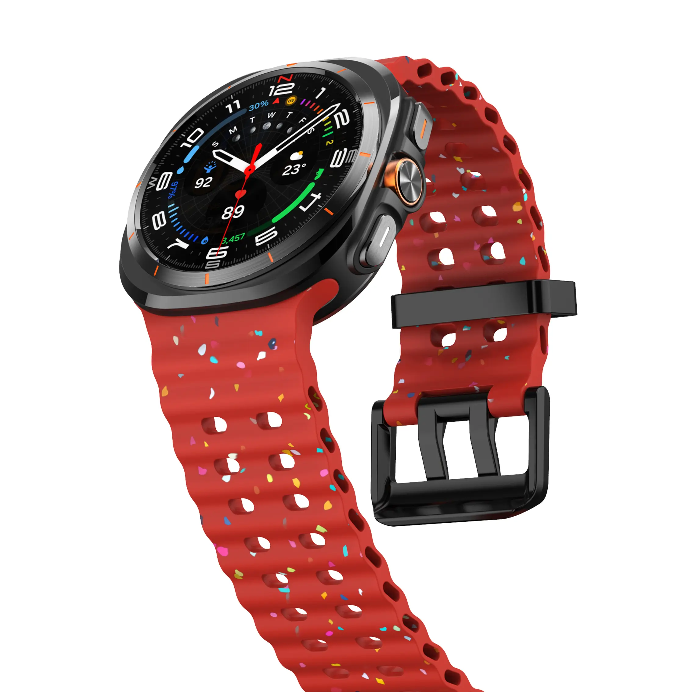 Marine Band For Samsung Galaxy Watch Ultra 47mm Sports Silicone Strap Bracelet For Galaxy Watch 7 Ultra Watchband Accessories