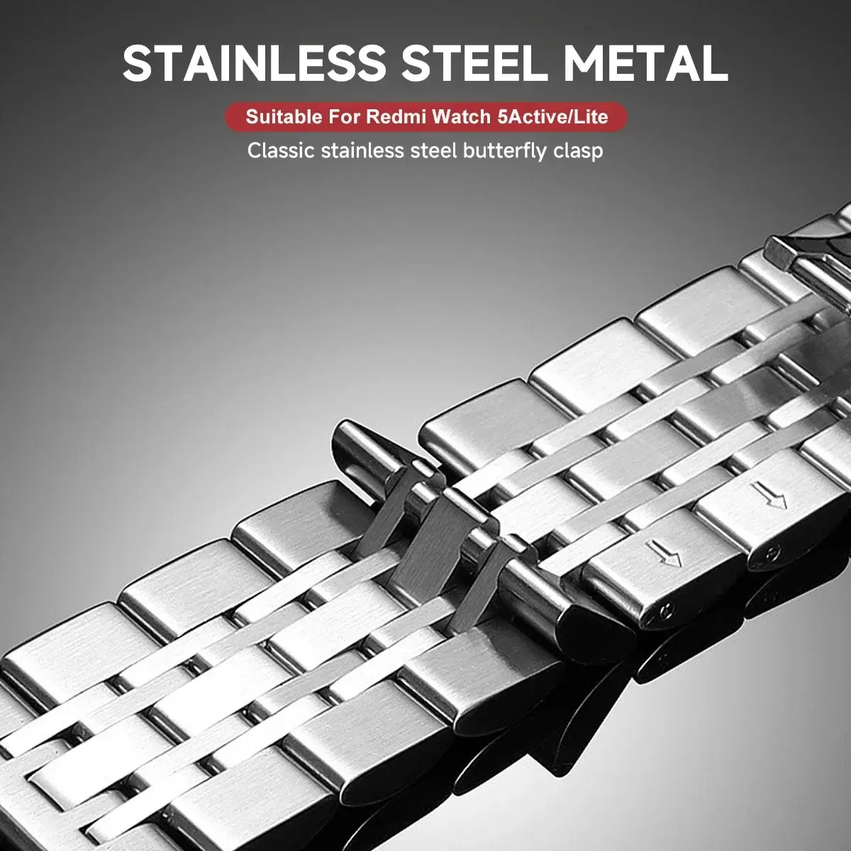 Metal Strap Case for Redmi Watch 5 Active Watchband for Redmi Watch 5 Lite Bracelet+Cover Protectors Stainless Steel Wristbands