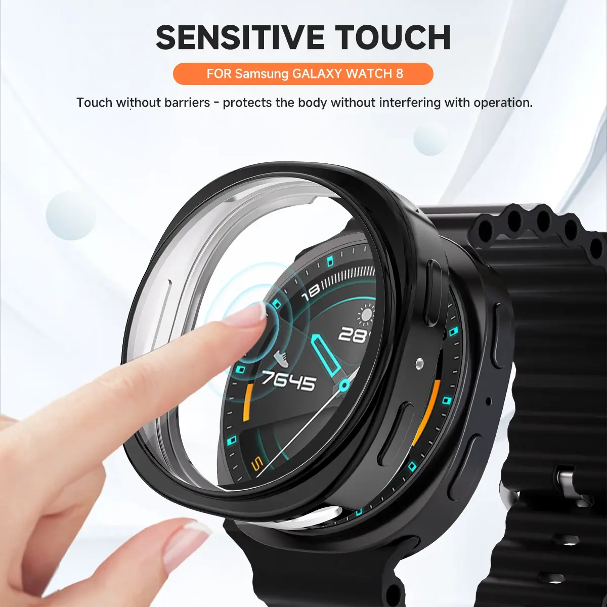 Screen Protector Case For Samsung Galaxy watch 8 40mm / 44mm Soft TPU Face Cover All-Around Protective Bumper Accessories