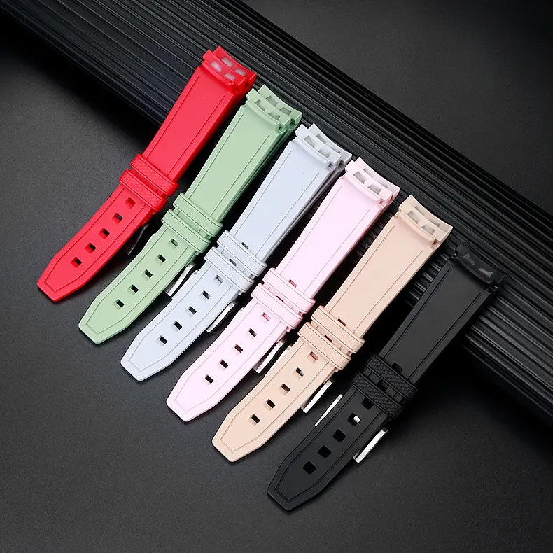 Watch Band for Omega X Swatch Joint MoonSwatch Speedmaster Curved End Rubber Silicone Strap Women Men Soft Sport Bracelet 20mm