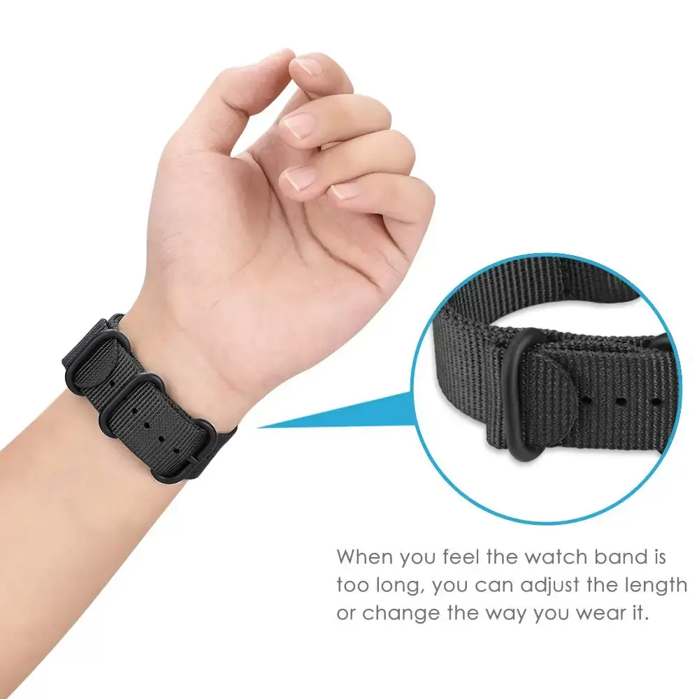 No Gaps Strap for Samsung Galaxy Watch 6 Classic 43mm 47mm 6 5 4 44mm 40mm Nylon Band for 4 Classic 42 46mm 5Pro 45mm Bracelet