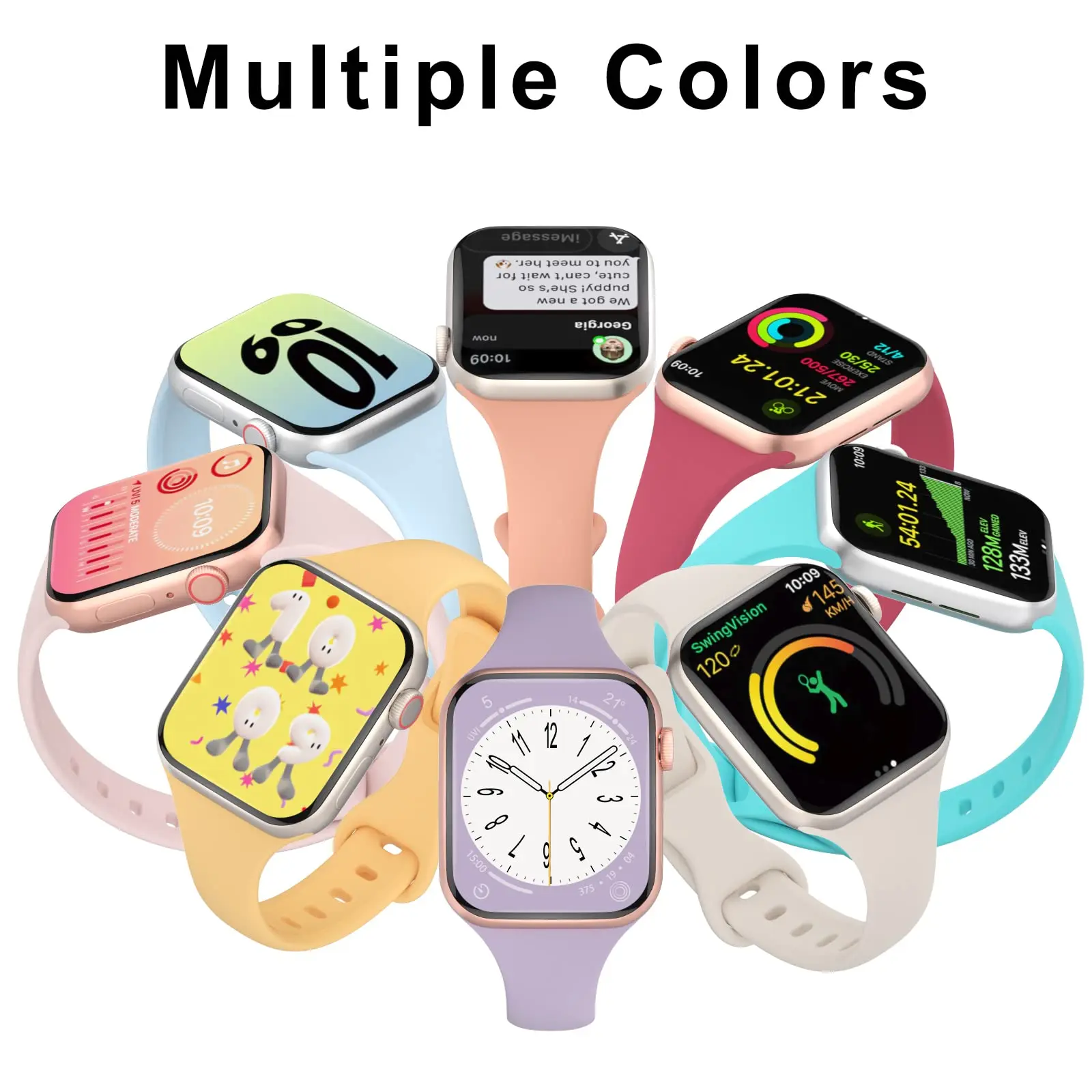 Silicone loop For Apple Watch Band 45mm 44mm 40mm 41mm 49mm Elastic Belt bracelet iWatch series ultra 5/4/3/SE/6/7/8 Strap
