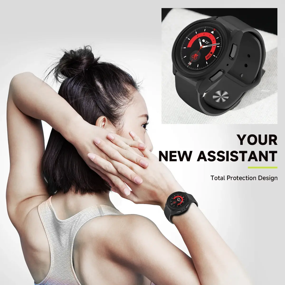 Case+Band for Samsung Galaxy Watch7 6 5 4 40/44mm Screen Protector Hard Protective Bumper Case Screen Protective Cover Accessory