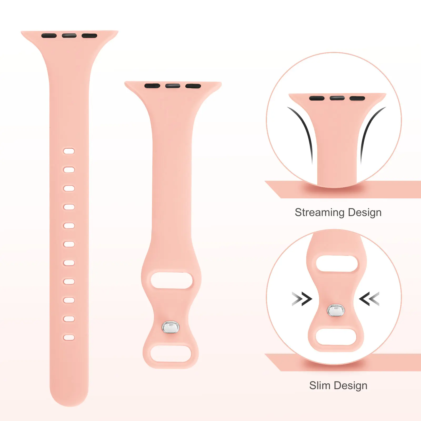 Silicone loop For Apple Watch Band 45mm 44mm 40mm 41mm 49mm Elastic Belt bracelet iWatch series ultra 5/4/3/SE/6/7/8 Strap