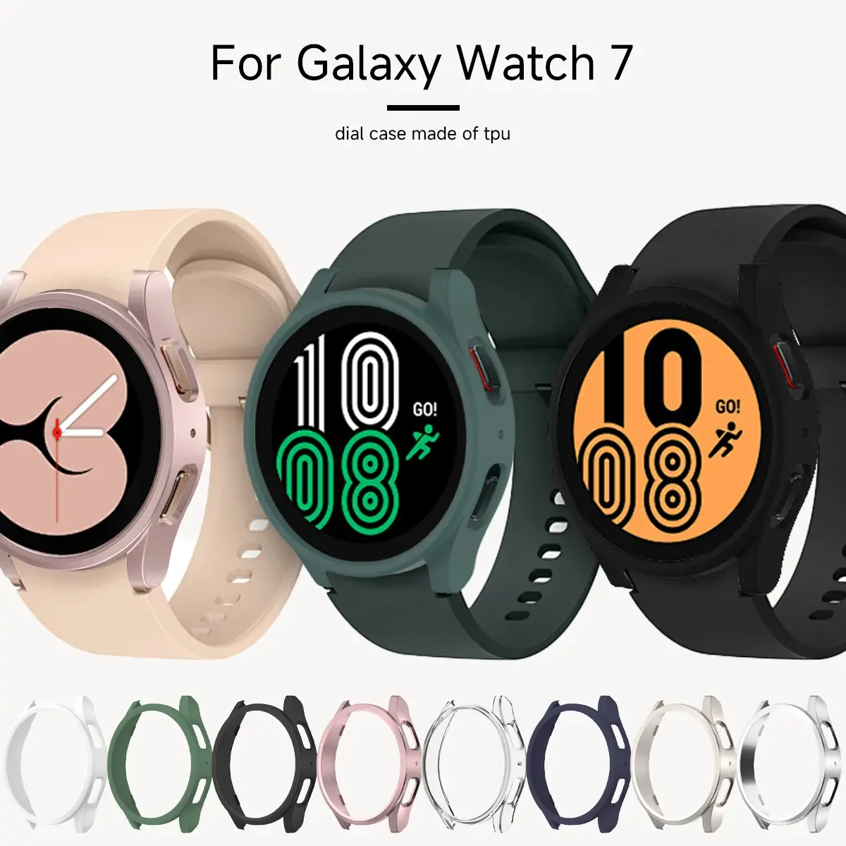 PC Matte Watch Case for Samsung Galaxy Watch 7 44mm 40mm Hollow half soft shell suitable for Galaxy Watch 7 40 44mm accessory