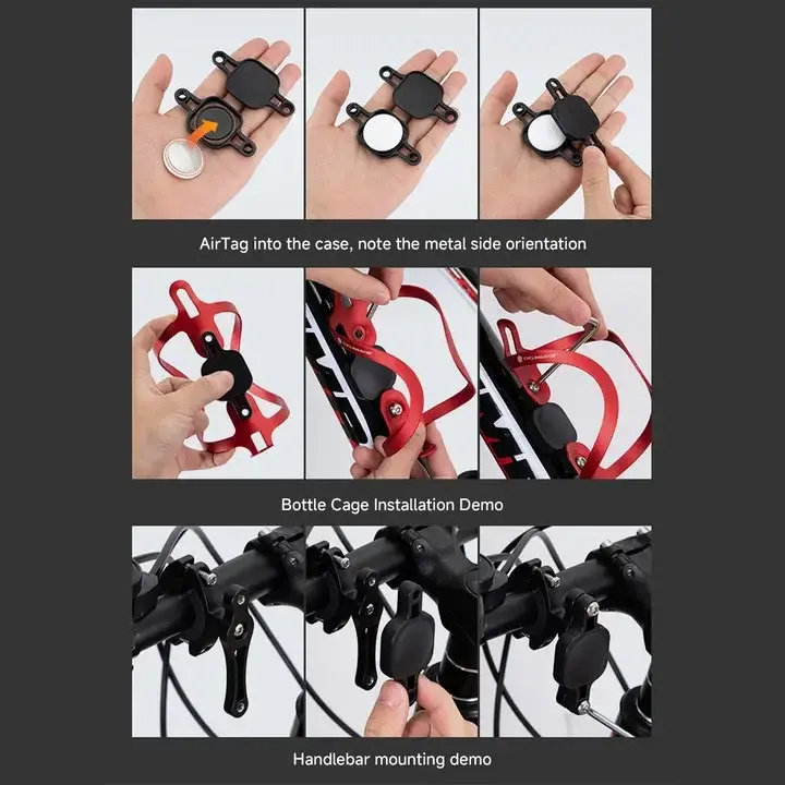 Universal Bicycle Tracker Mount Bracket Locator Protective Cover For Apple AirTag Bike Water Bottle Case Holder For Airtag