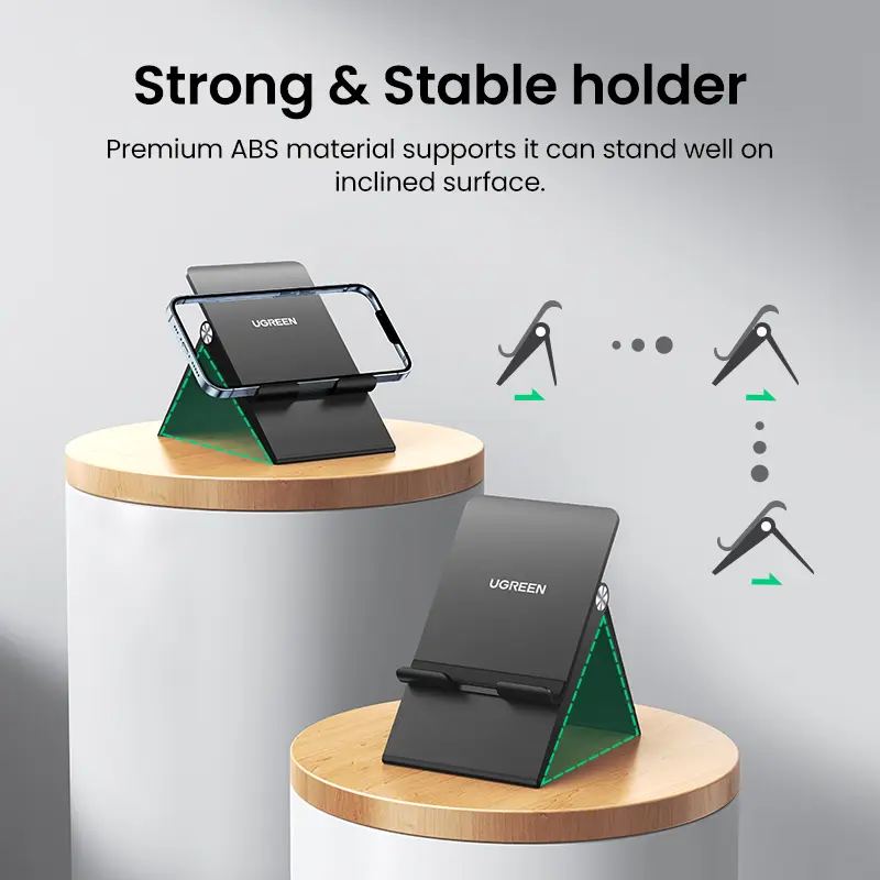 UGREEN Adjustable Phone Holder Stand Foldable Smartphone Support Tablet Stand for iPhone 15 14 13 Pro Samsung Xiaomi Desk Phone
