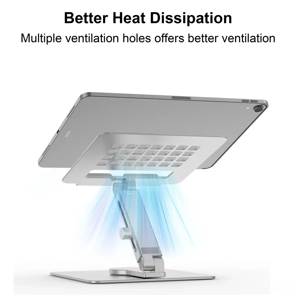 360° Rotation Aluminum Tablet Stand Desk Riser Multi Angle Height Adjustable Foldable Holder Dock for Xiaomi IPad Pro Air Tablet
