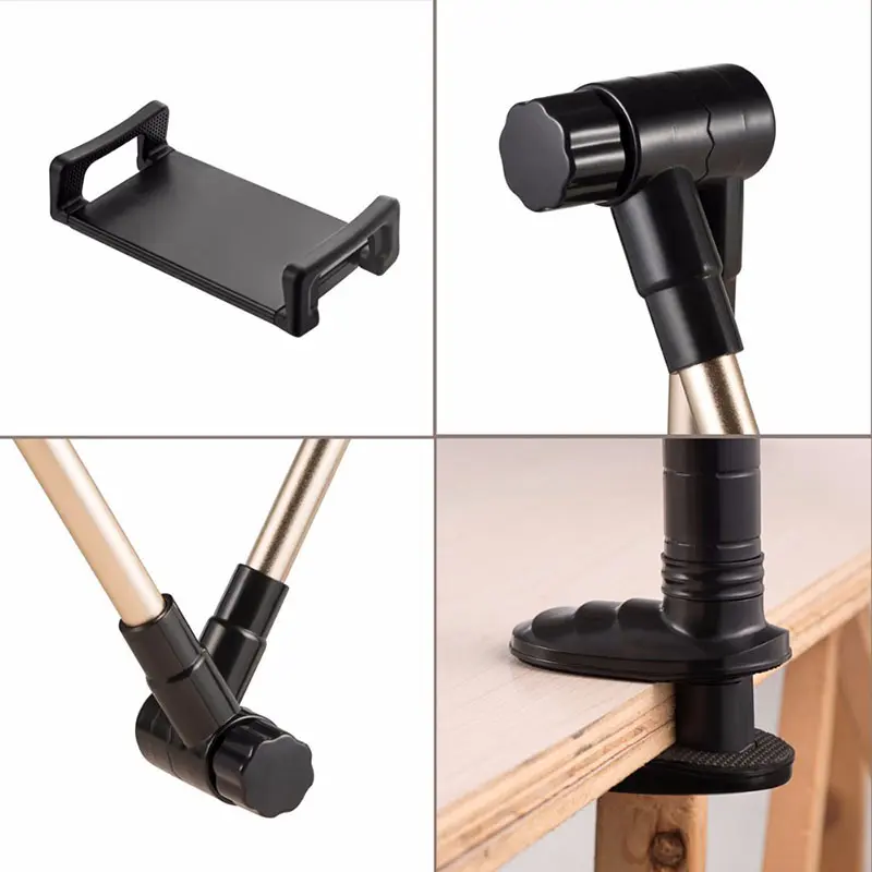 Folding Long Arm Tablet Phone Stand Holder For Ipad Samsung Kindle 4-14 Inch 360 Rotation Strong Lazy Bed Tablet Mount Bracket