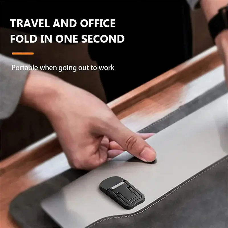 2pcs Mini Portable Zinc Alloy Laptop Stand With 2 Adjustable Angles Foldable Invisible Laptop Riser For Macbook Notebook Lenovo