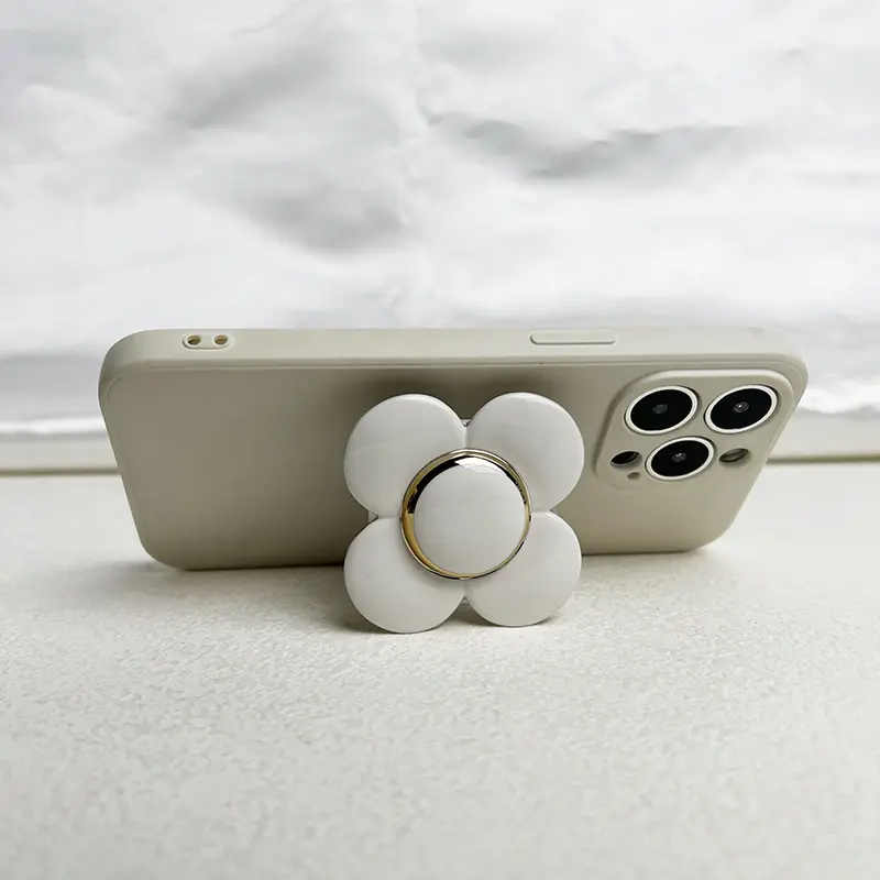 Foldable Phone Holder Stylish Mobile Decor Accessories Multifunctional Desktop Stand Luxury Flower Socket Talk Grip