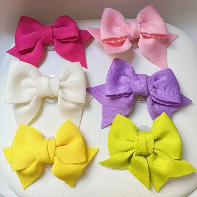 Fashion Canvas Bow Phone Grip Tok Lovely Bowknot Solid Color Holder Mobile Phone Accessories Universal Support Bracket Couqa
