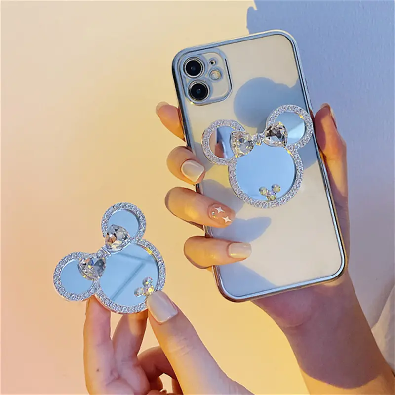 Korean Luxury Griptok Drill Mirror Phone Holder Is Suitable for IPhone Samsung Mobile Phone Accessories 2023 Universal Holder