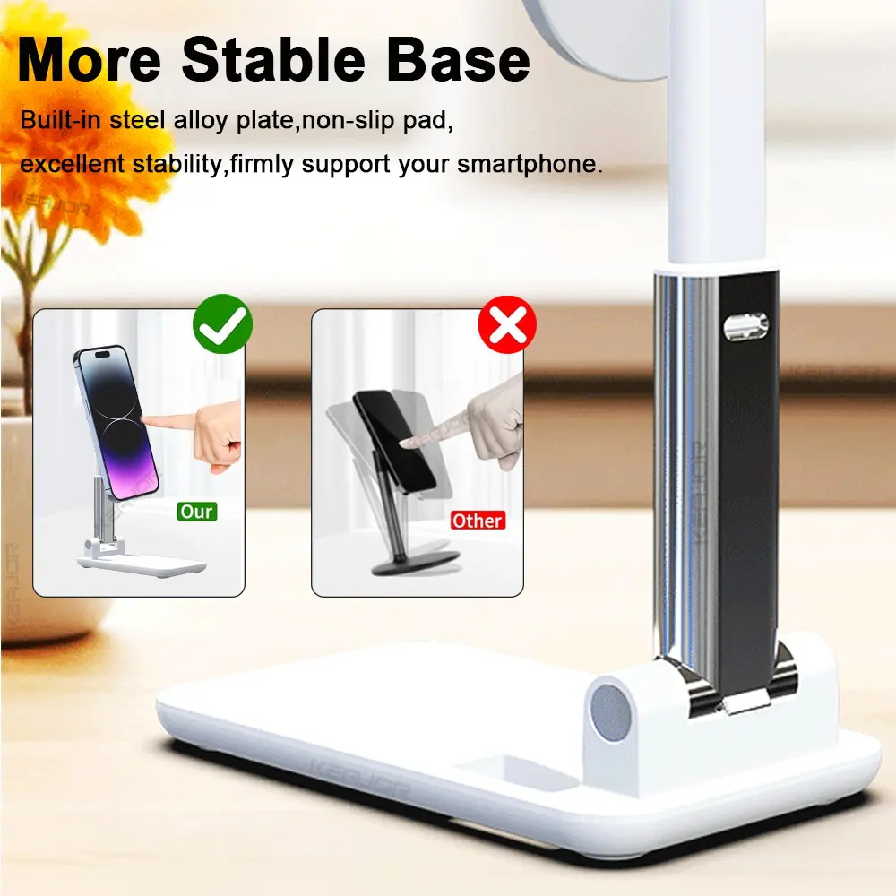 Phone Holder Foldable Magnetic Mobile Phone Bracket Adjustable Height Desktop Phone Stand For iPhone 16 15 14 13 12 Samsung