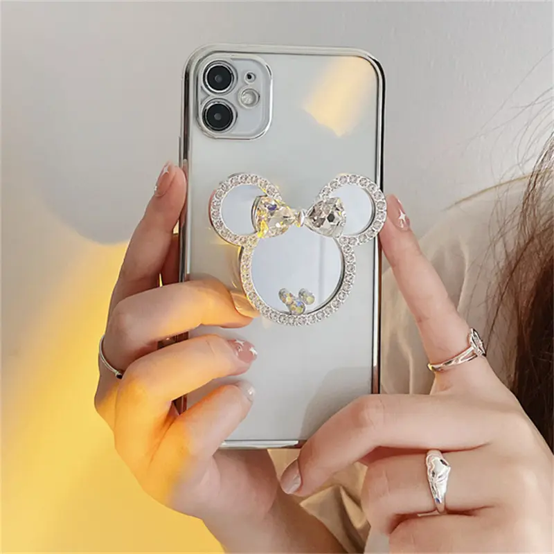 Korean Luxury Griptok Drill Mirror Phone Holder Is Suitable for IPhone Samsung Mobile Phone Accessories 2023 Universal Holder