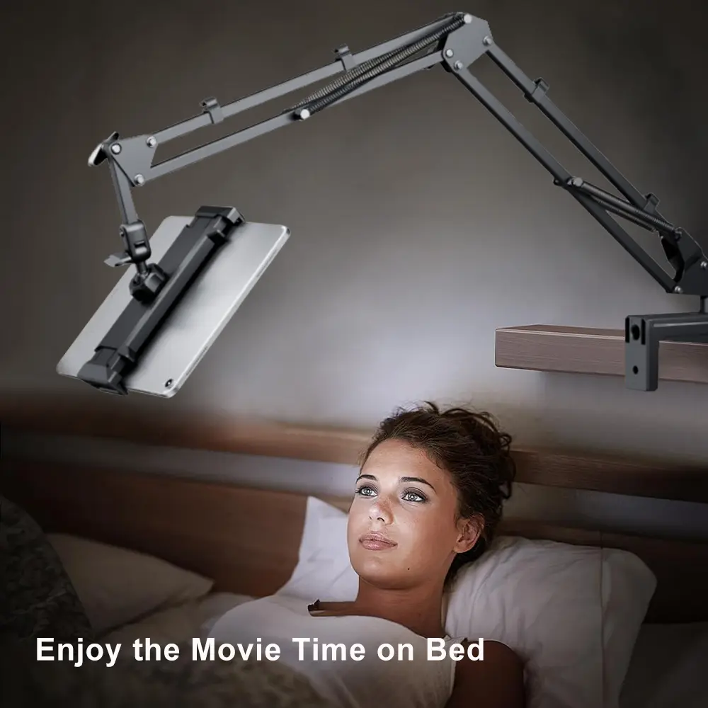 Tablet Holder For iPad Stand 360° Rotating Adjustable Bed Tablet Mount Stand For 4-12.9 inch Phone Tablet Holder