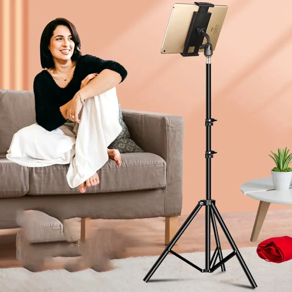 Adjustable Tablet Tripod Floor Stand Mount Support For 4-13 Inch For IPad Pro Air Huawei Xiaomi Tab Pc Phone Lazy Holder Bracket