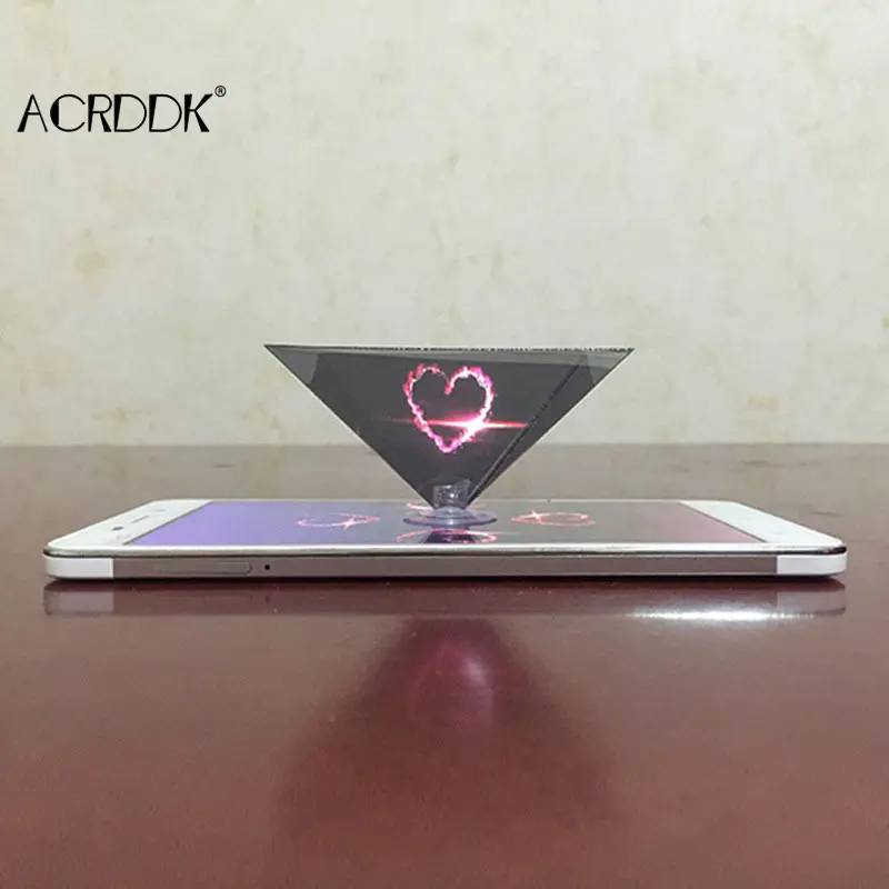 Mobile Phone Video Projector Stand 3D Holographic Pyramid Look Smart Phone Projection Stand Lightweight Design Beautiful