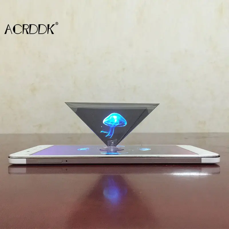 Mobile Phone Video Projector Stand 3D Holographic Pyramid Look Smart Phone Projection Stand Lightweight Design Beautiful