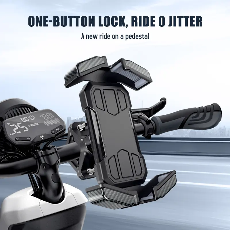 Xnyocn Bike Phone Holder 360° View Universal Bicycle Phone Holder for 4.7-7 inch Mobile Phone Stand Shockproof Bracket GPS Clip