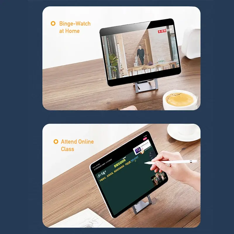 Awei X28 Foldable Tablet Mobile Phone Desktop Phone Stand Mini Universal Adjustable Stand for iPhone Samsung Desk Holder