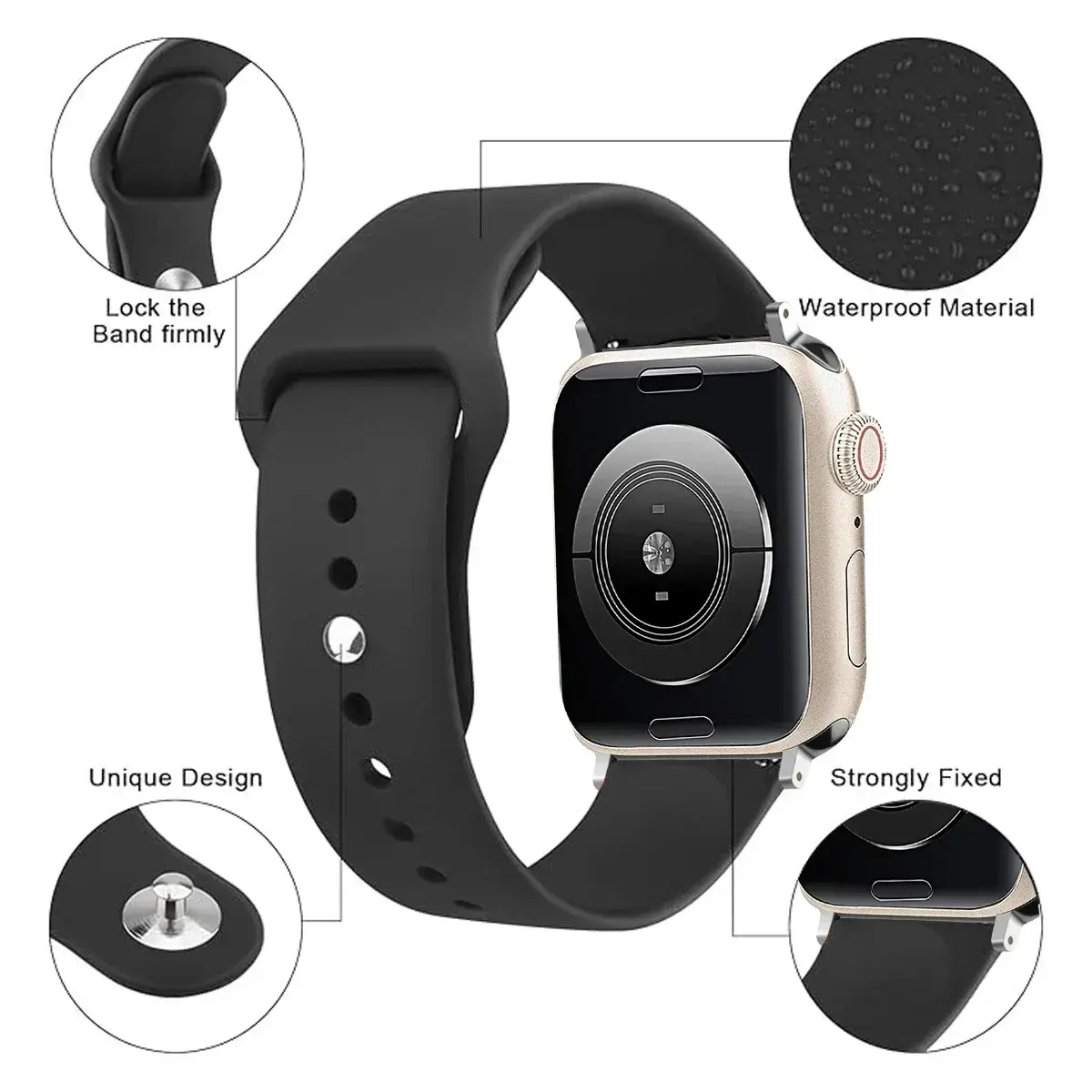 TPU Case+Strap for Apple Watch Band 46 42 44 41 40mm 45mm 49mm Screen Protectors for Apple IWatch Series 10 9 8 7 6 Ladies band