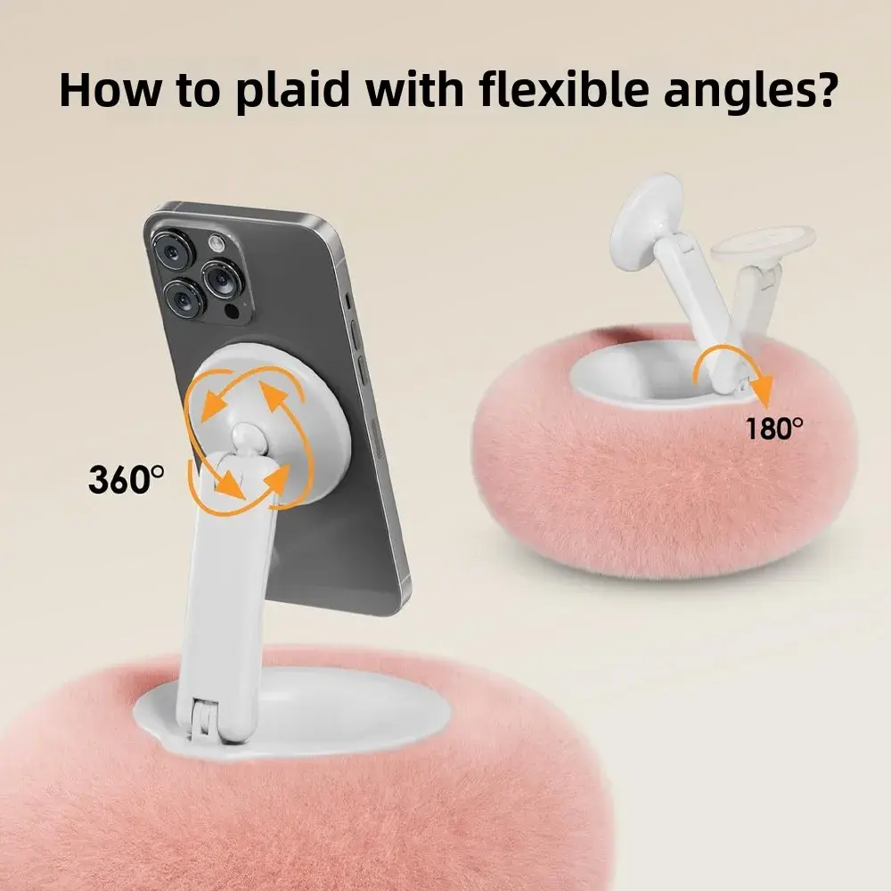 Innovative Magnetic Phone Pillow Stand for Lazy Phone Use on Bed  Sofa and Desk
