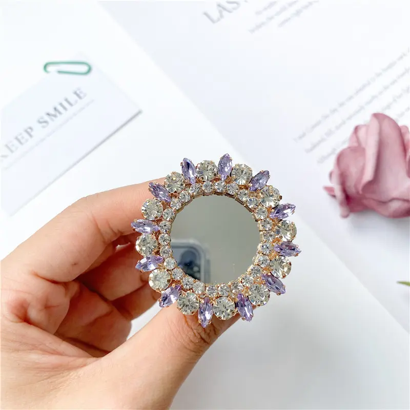 Luxury Shiny Mirror Phone Ring Holder Phone Socket Support Telephone For iPhone Xiaomi Samsung Phone Grip Mount Bracket