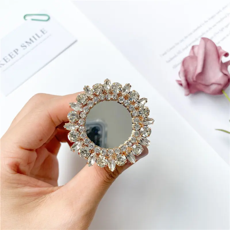 Luxury Shiny Mirror Phone Ring Holder Phone Socket Support Telephone For iPhone Xiaomi Samsung Phone Grip Mount Bracket