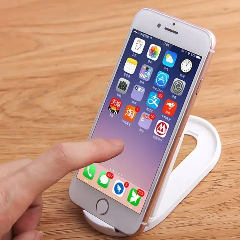 1pc Foldable Cell Phone Stand Adjustable Desktop Phone Holder Universal Portable Travel Mobile Phone Holders for Business Gift