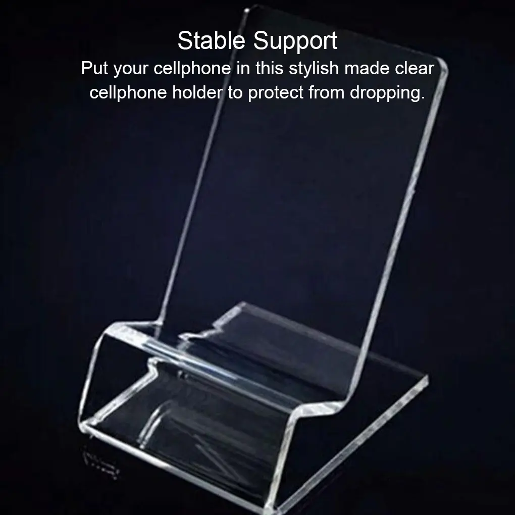 Acrylic Cellphone Rack Indoor Storage Holders Compact Structure Mobile Phone Shelf Shop Use Simple Transparent Display Stand