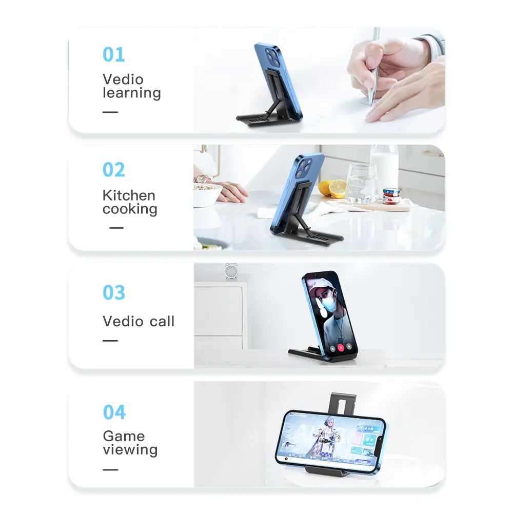 Essager Foldable Desktop Holder Portable Mini Moblie Phone Stand For iphone 13 Pro Max iPad Xiaomi Desk Bracket Portable Stand