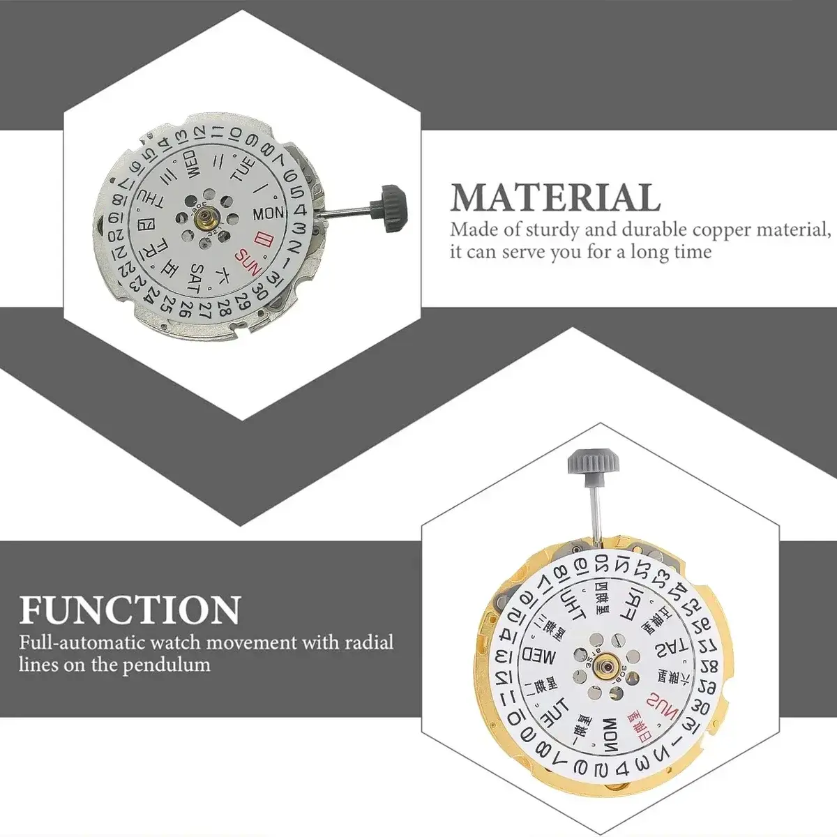 Miyota 8215/8205 Mechanical nh34 nh35 21 Jewels Automatic Movement GMT Date Double Calendar Setting Precision Watch Accessories