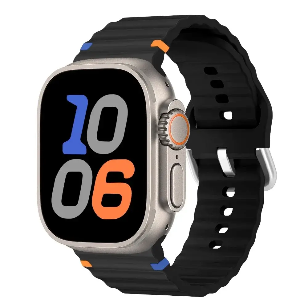 Silicone Strap for Apple watch Band 44mm 49mm 40mm 45mm 42mm 46mm 38mm correa bracelet iwatch Series 9 8 7 6 SE 10 Ultra 2 band