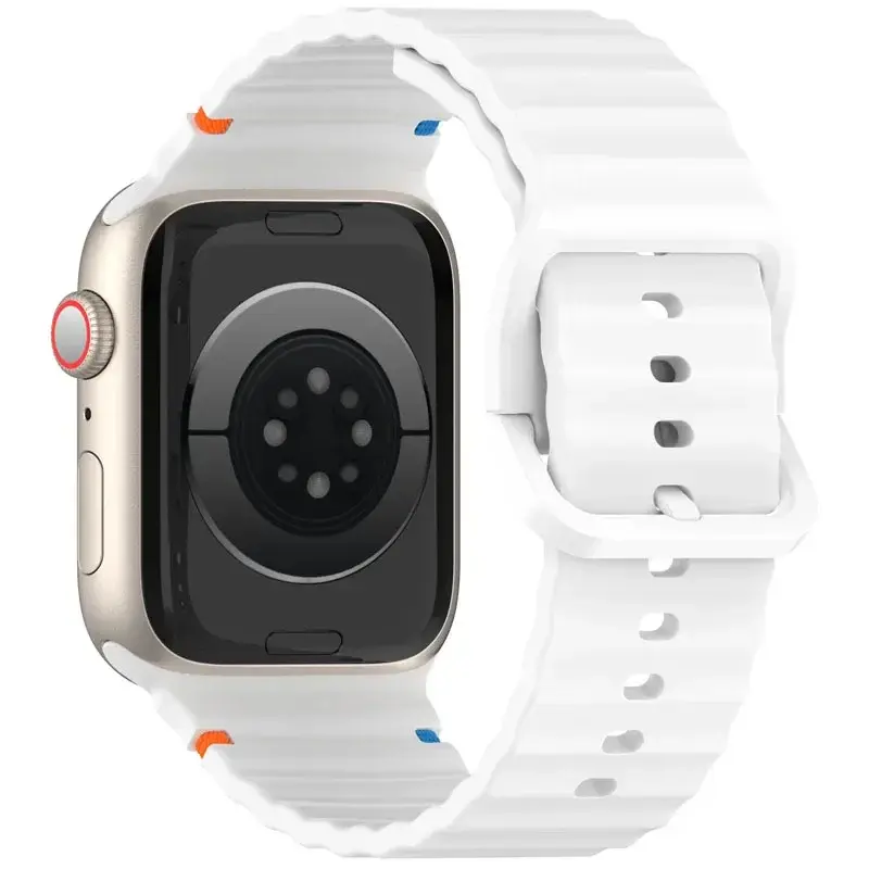 Silicone Strap for Apple watch Band 44mm 49mm 40mm 45mm 42mm 46mm 38mm correa bracelet iwatch Series 9 8 7 6 SE 10 Ultra 2 band
