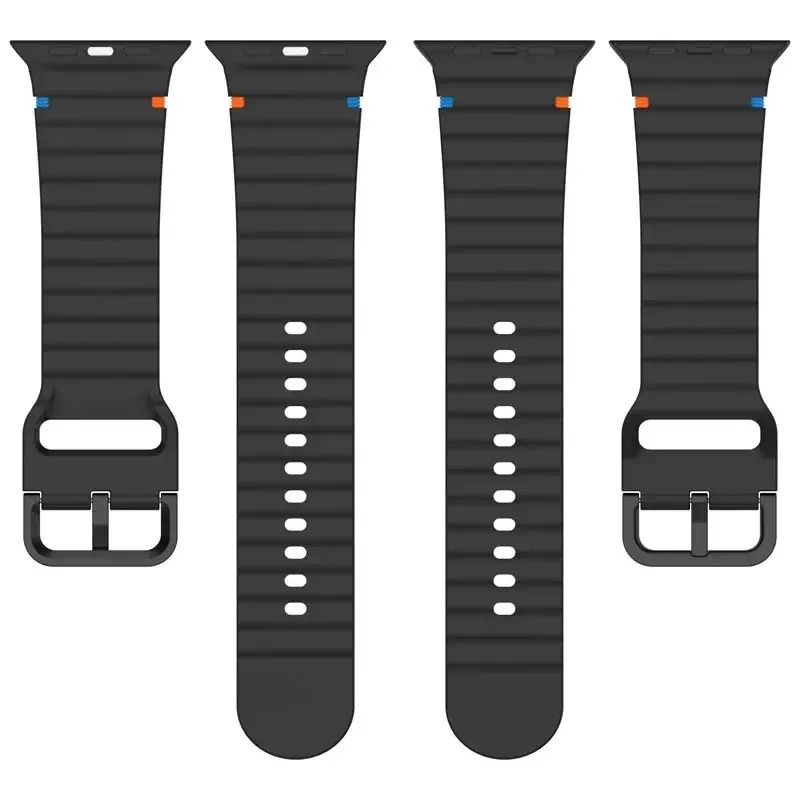 Silicone Strap for Apple watch Band 44mm 49mm 40mm 45mm 42mm 46mm 38mm correa bracelet iwatch Series 9 8 7 6 SE 10 Ultra 2 band
