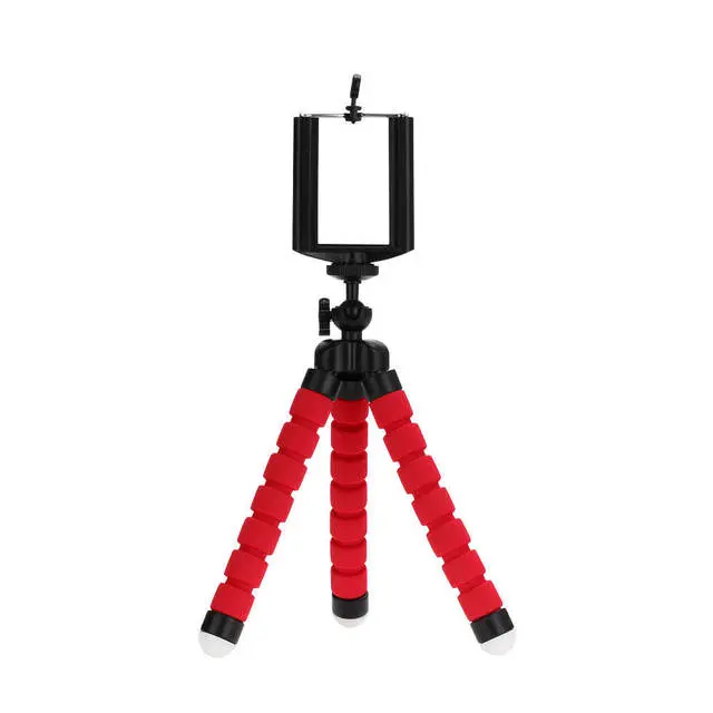 Sponge Octopus Tripod Universal Lazy Mobile Phone Holder Portable Camera Tripod plus Mobile Phone Clip